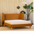 Berta Cotton Linen Fabric Wide Headboard Bed Frame